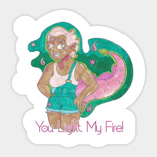 Dragon Girl Pun Up! Sticker by The Beautiful Egg